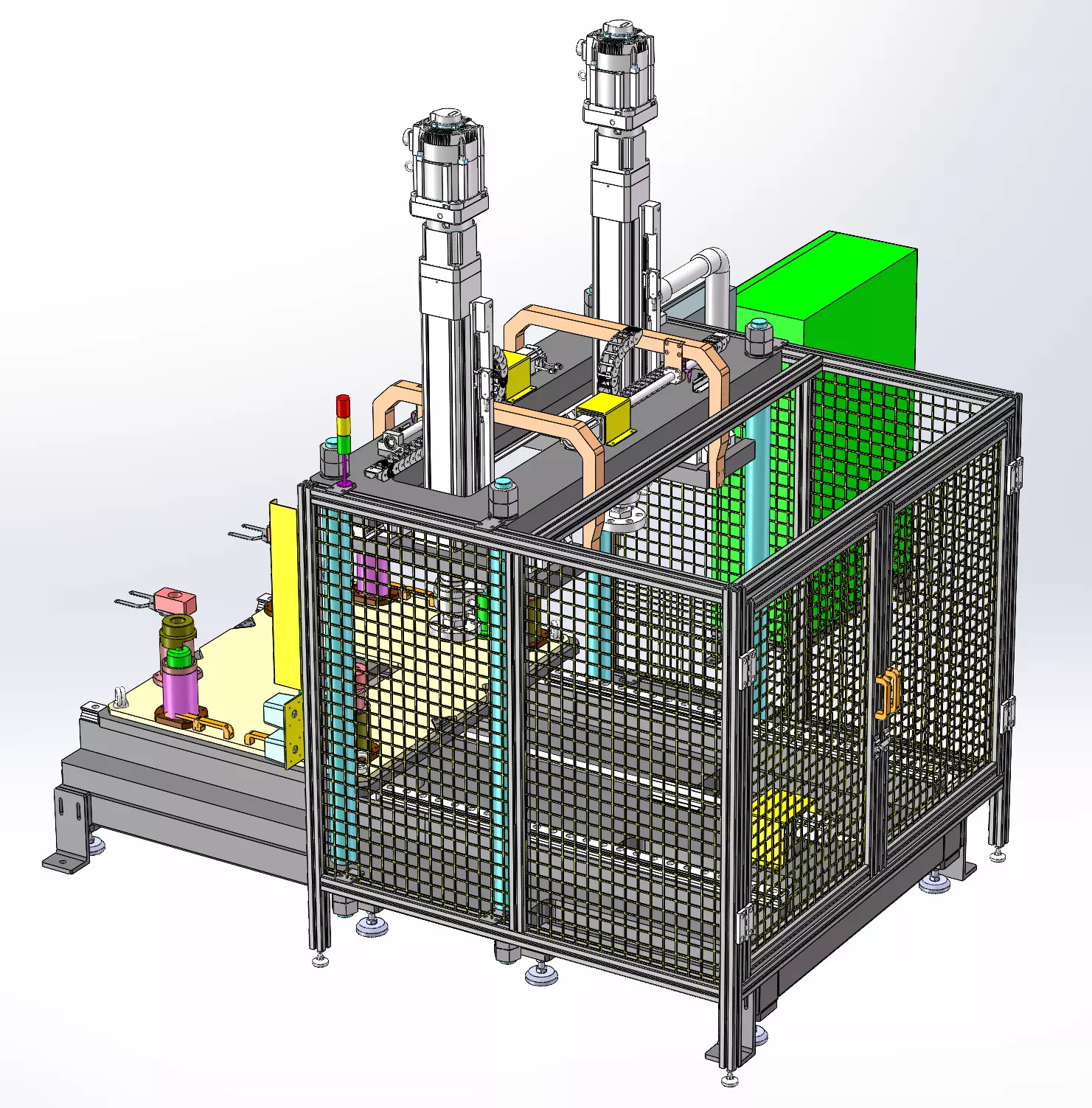 10T servo cylinder press machine 3D model_3