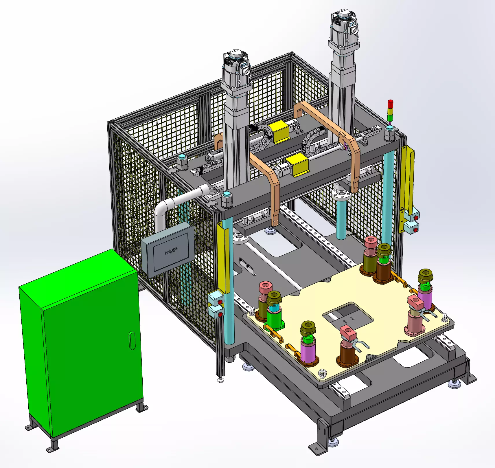 10T servo cylinder press machine 3D model_1