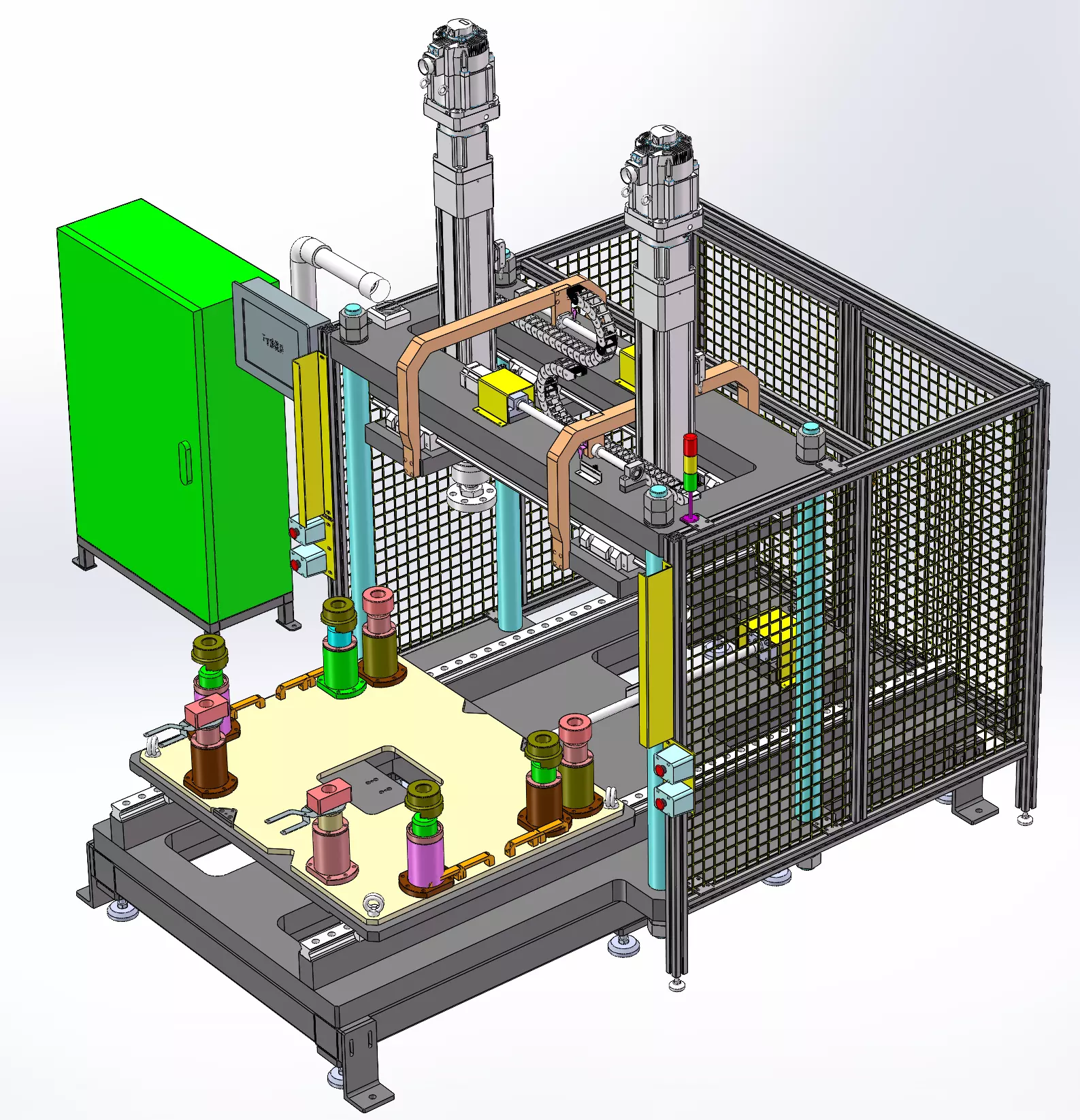 10T servo cylinder press machine 3D model_0