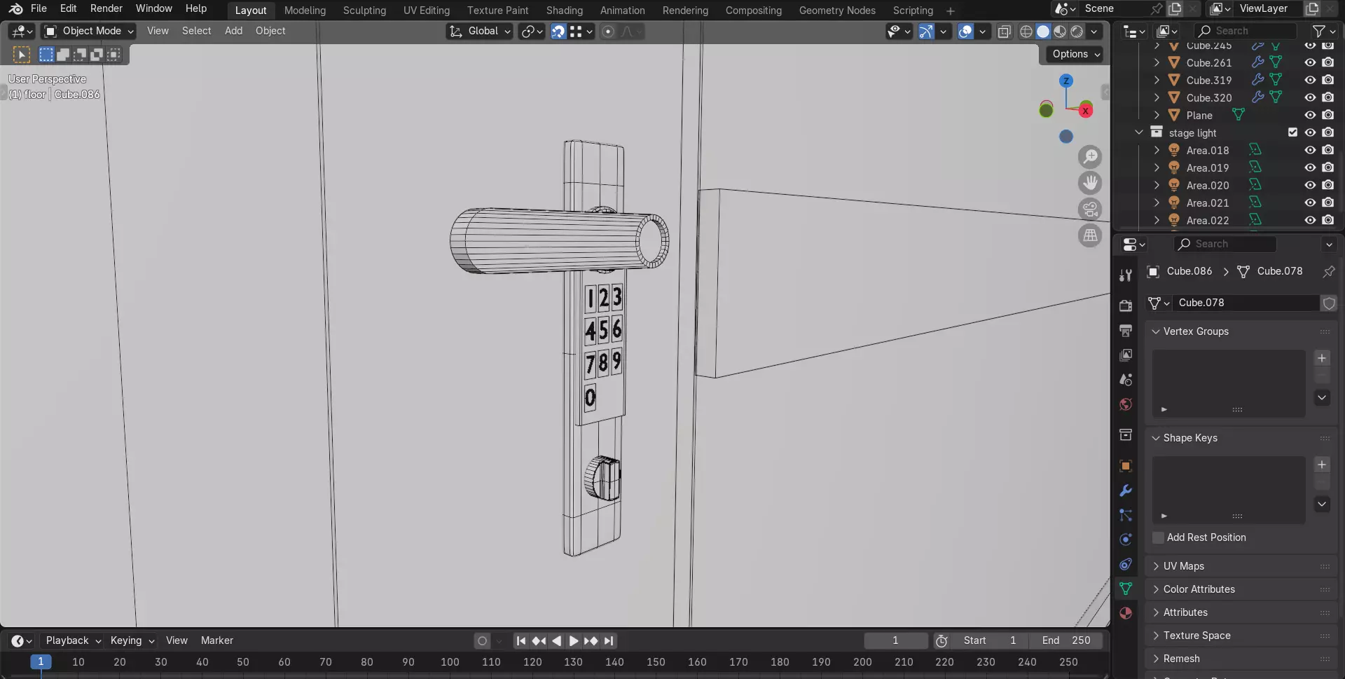 Safe Vault Door and Metal Security Door with Interior Scene 3D model_17