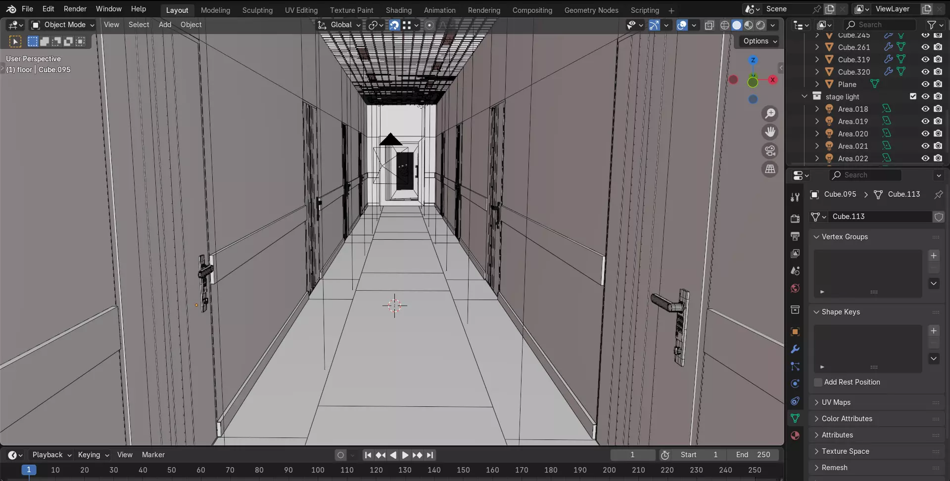 Safe Vault Door and Metal Security Door with Interior Scene 3D model_12