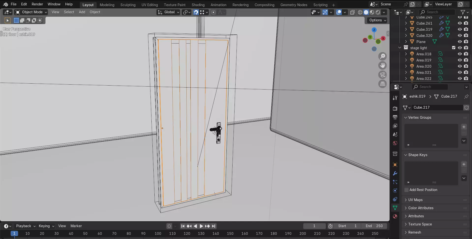 Safe Vault Door and Metal Security Door with Interior Scene 3D model_11