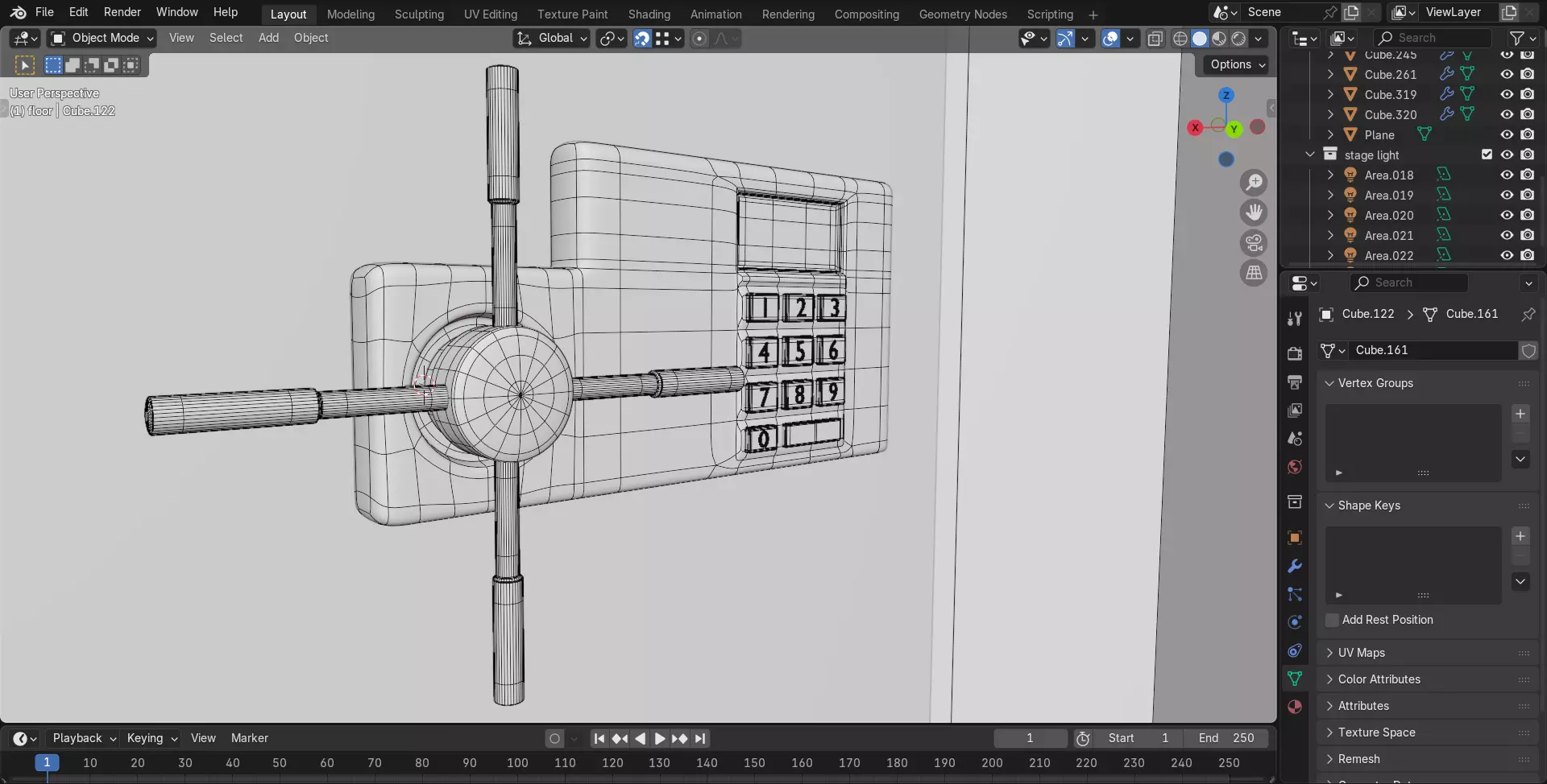 Safe Vault Door and Metal Security Door with Interior Scene 3D model_16