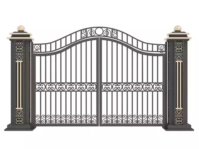European style iron gate