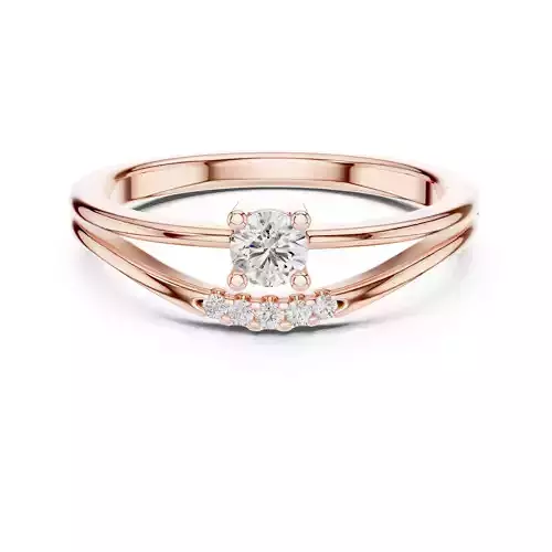 Split Shank Round Diamond Engagement Wedding Ring 3DM STL Video