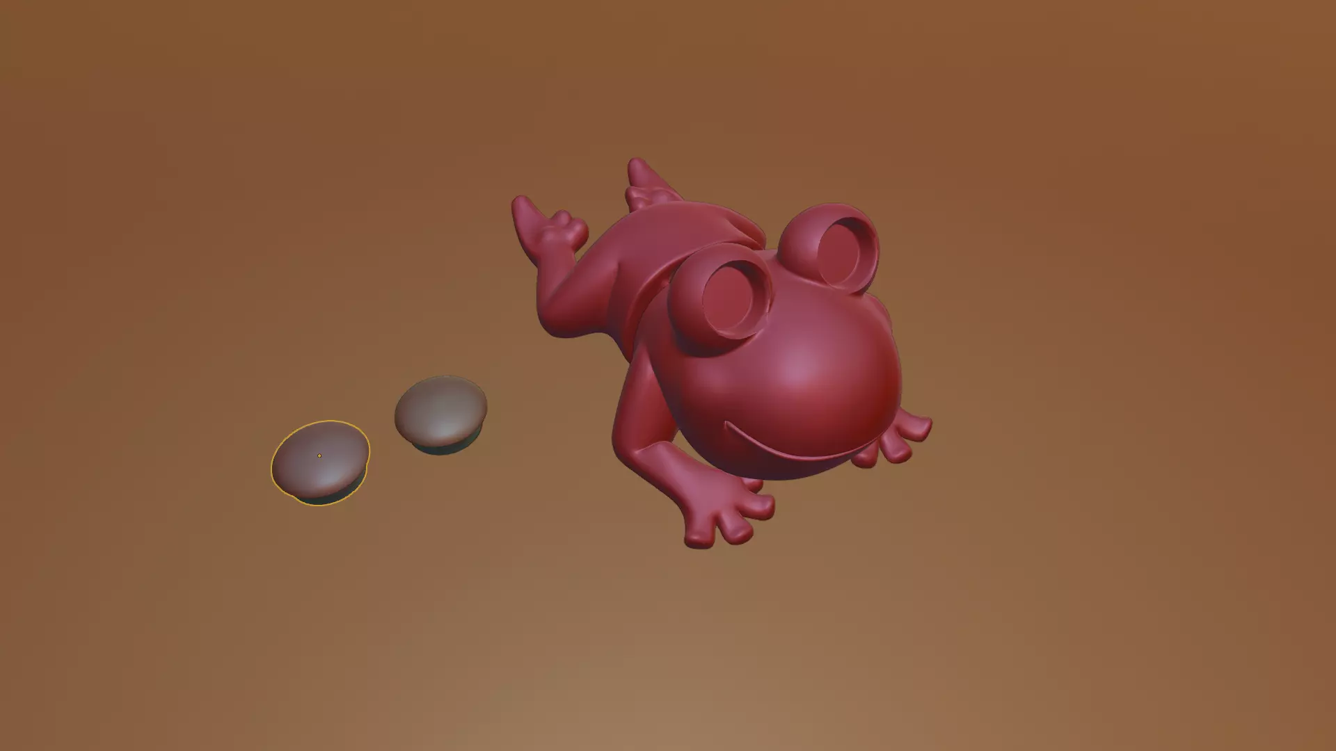 Flexi Chibi Frog KEYCHAIN STL 3D print model_4