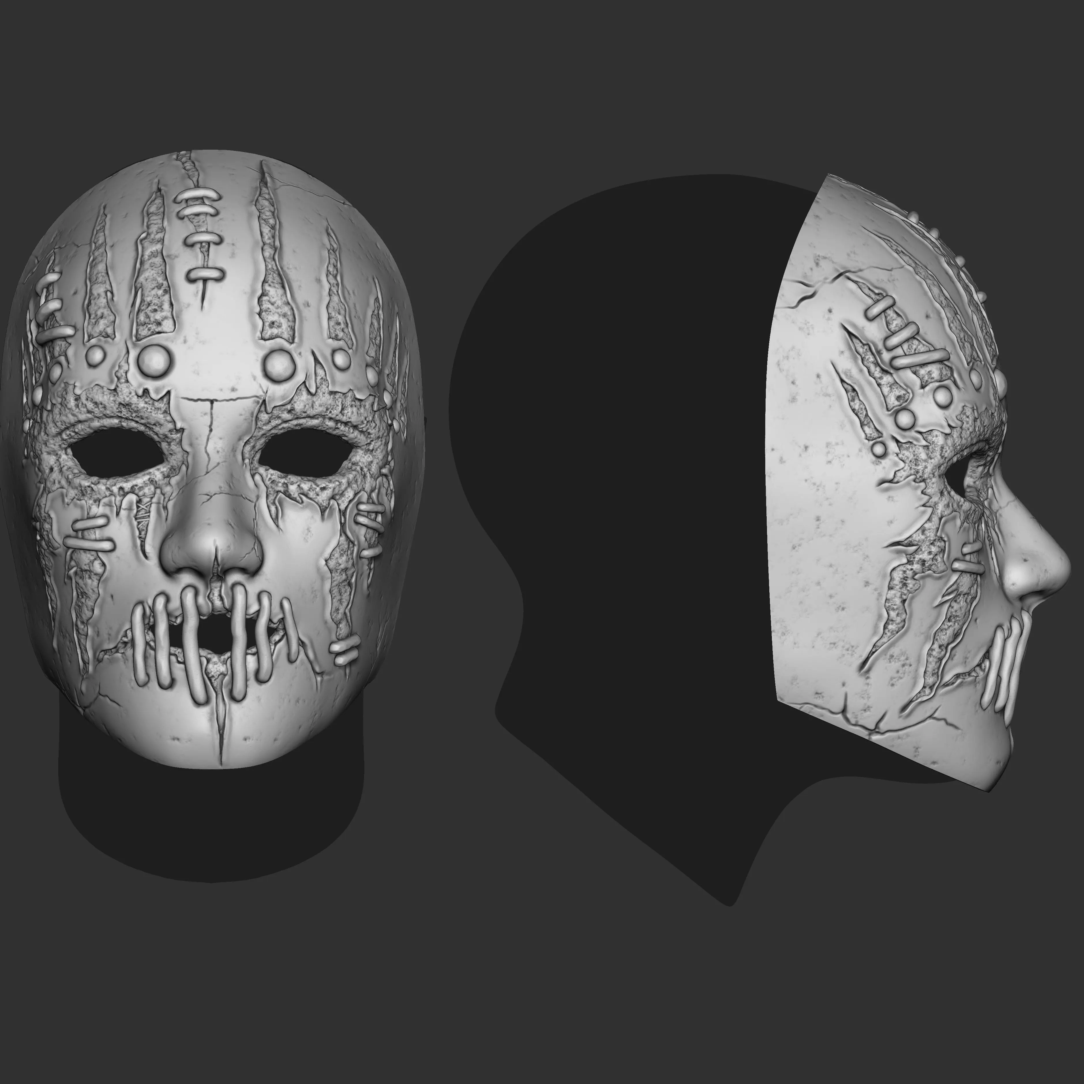 Joey Jordison Cosplay Mask  3D print model_13