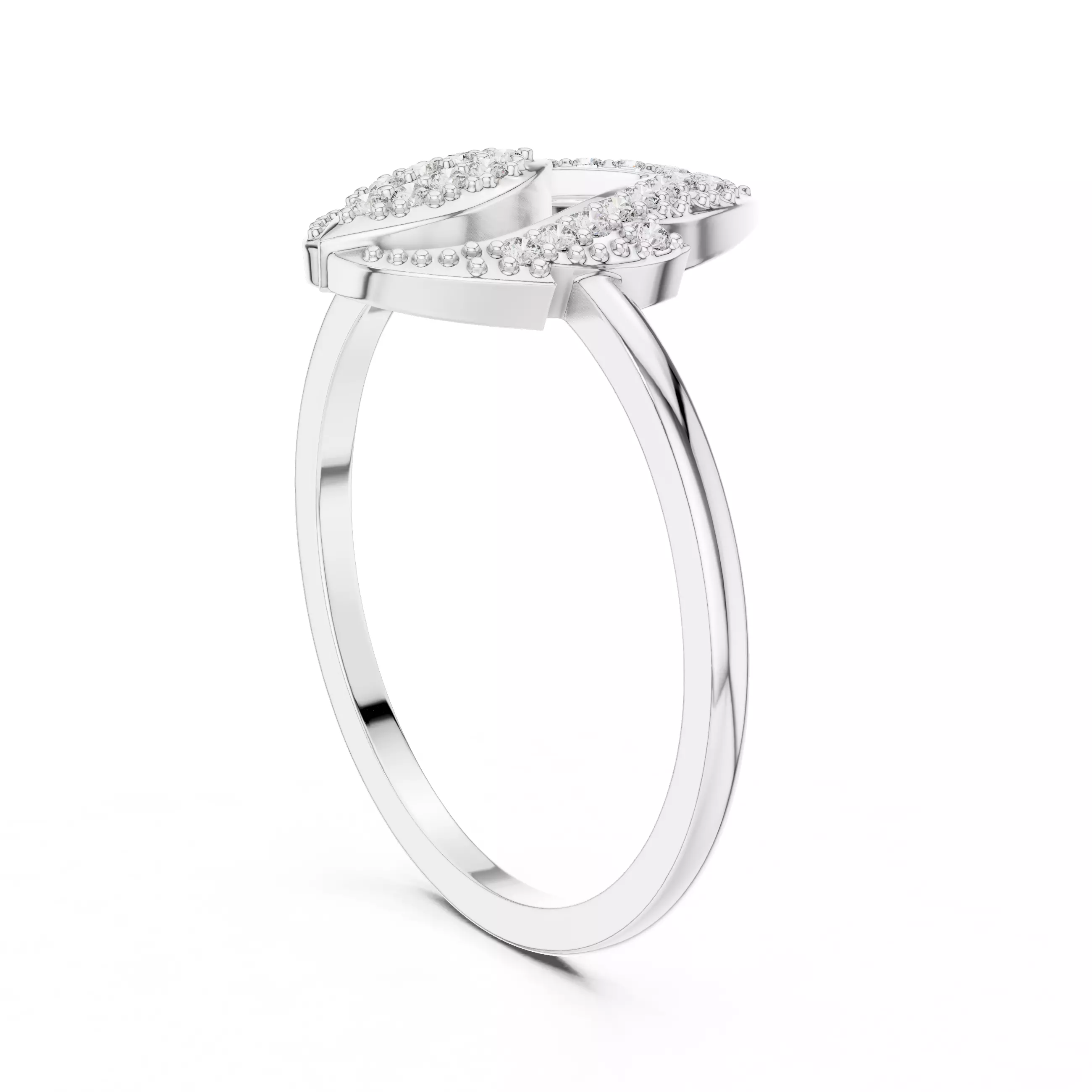 Round Cut Diamond Pear Shape Engagement Woman Ring 3DM STL Video 3D print model_9