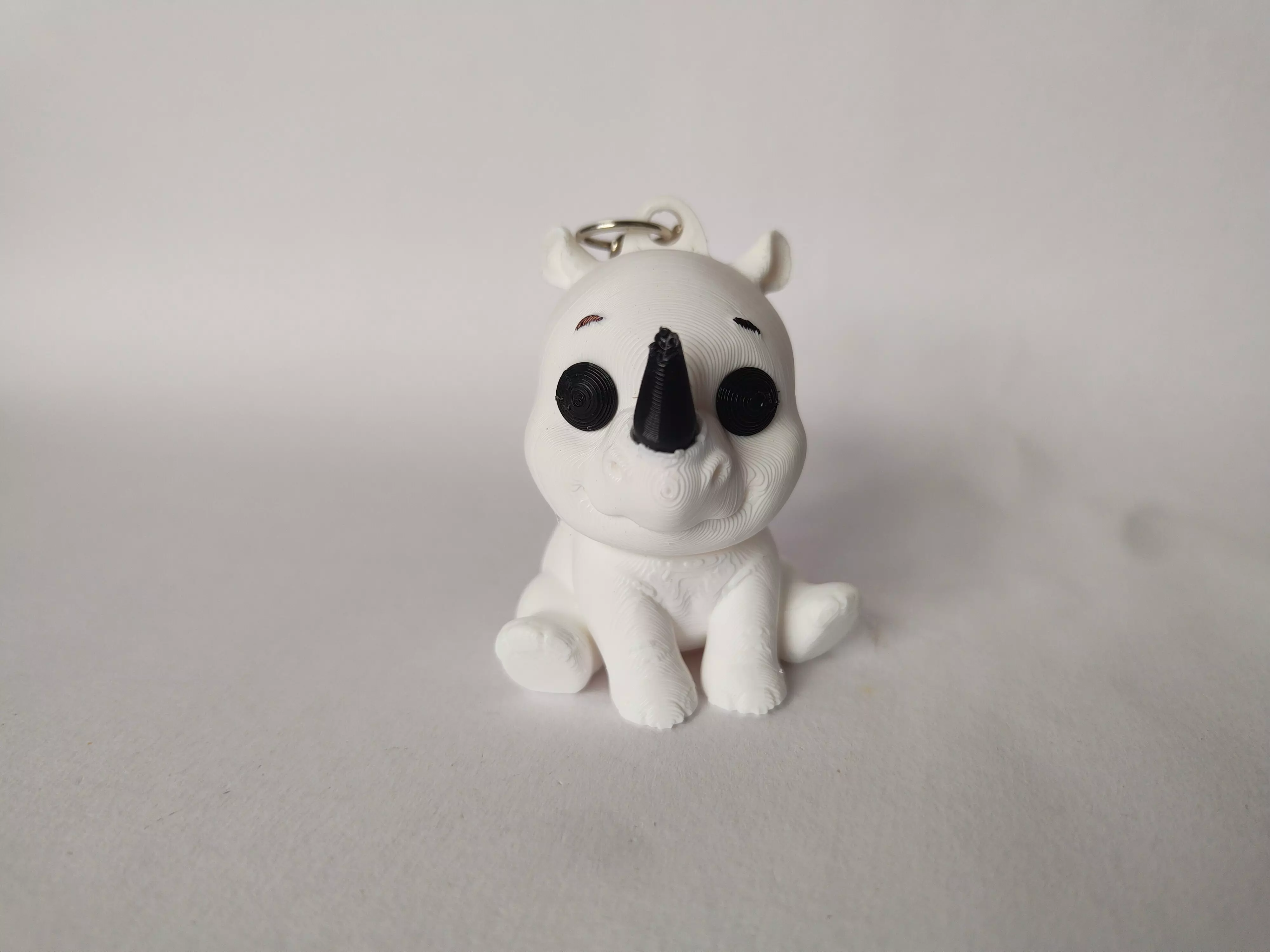 Flexi Chibi Rhino KEYCHAIN TOY STL 3D print model