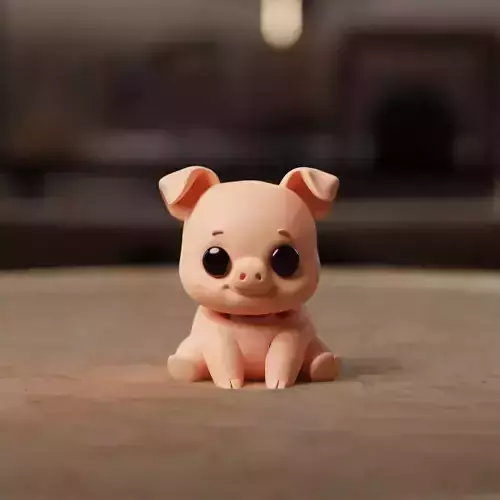 Flexi Chibi Pig KEYCHAIN TOY STL