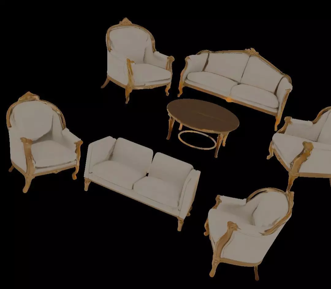 Classic sofa 3D print model