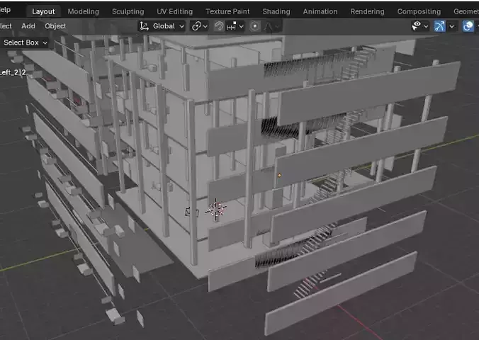 Multi Story building 3D  Model
