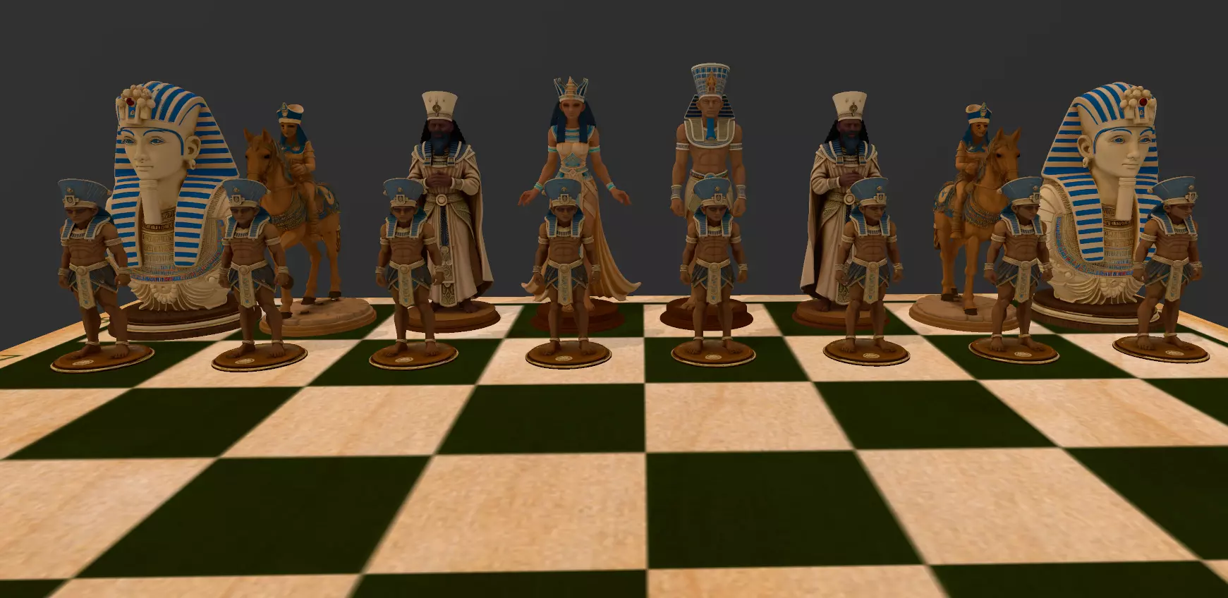 AJEDREZ EGIPCIO 3D print model_3