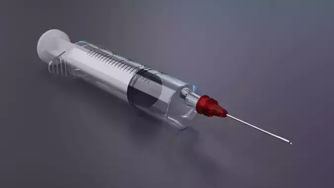 Medical syringe 3D model