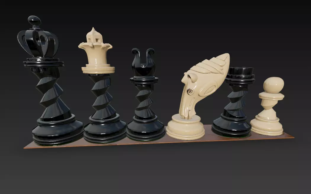 JUEGO DE AJEDREZ DE COLECCION ROSCA 3D print model_0