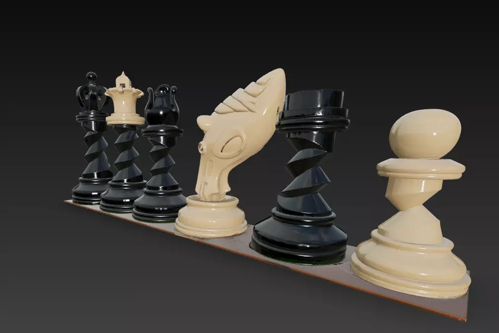 JUEGO DE AJEDREZ DE COLECCION ROSCA 3D print model_1