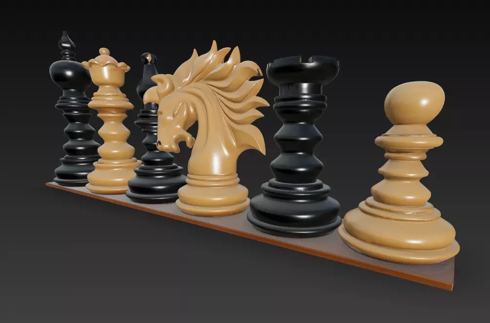 JUEGO DE AJEDREZ DE COLECCION FANTASTICO 3D print model_1