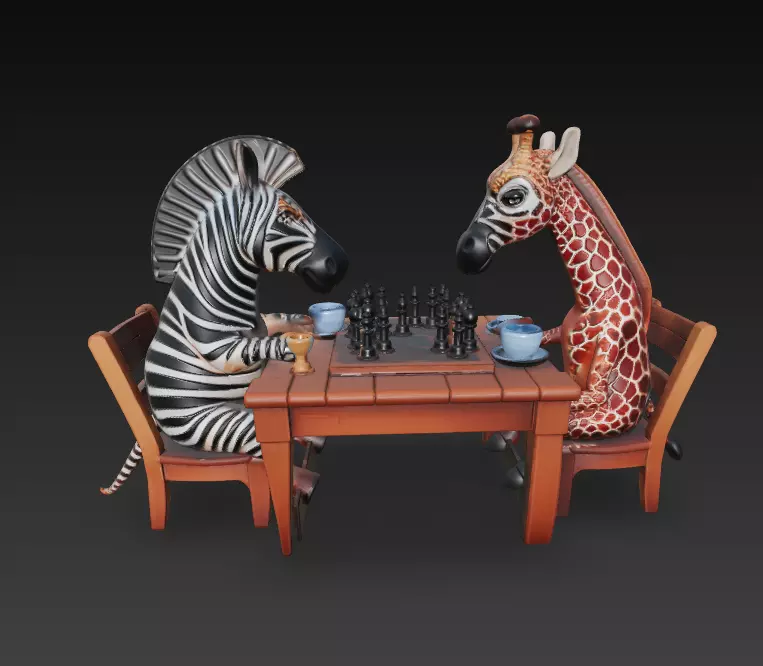 AJEDREZ ANIMAL 3D print model_0