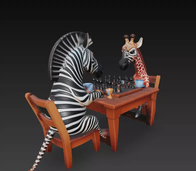 AJEDREZ ANIMAL 3D print model_2