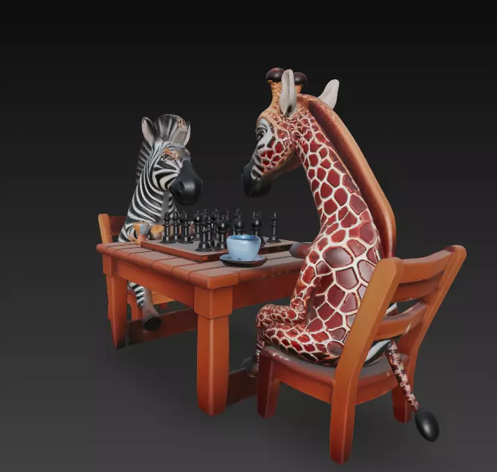 AJEDREZ ANIMAL 3D print model_1