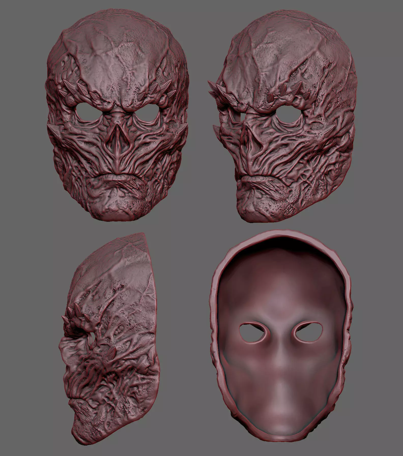 Zombie Mask 3D print model_7