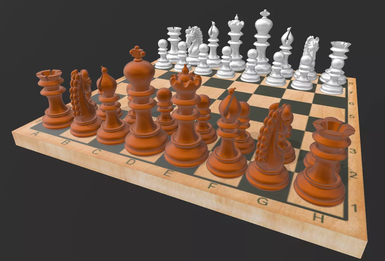 AJEDREZ DE COLECCION TRADICIONAL CLASICO 3D print model_1