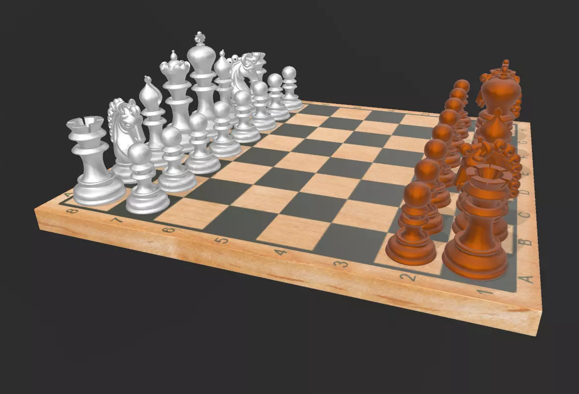AJEDREZ DE COLECCION TRADICIONAL CLASICO 3D print model_2
