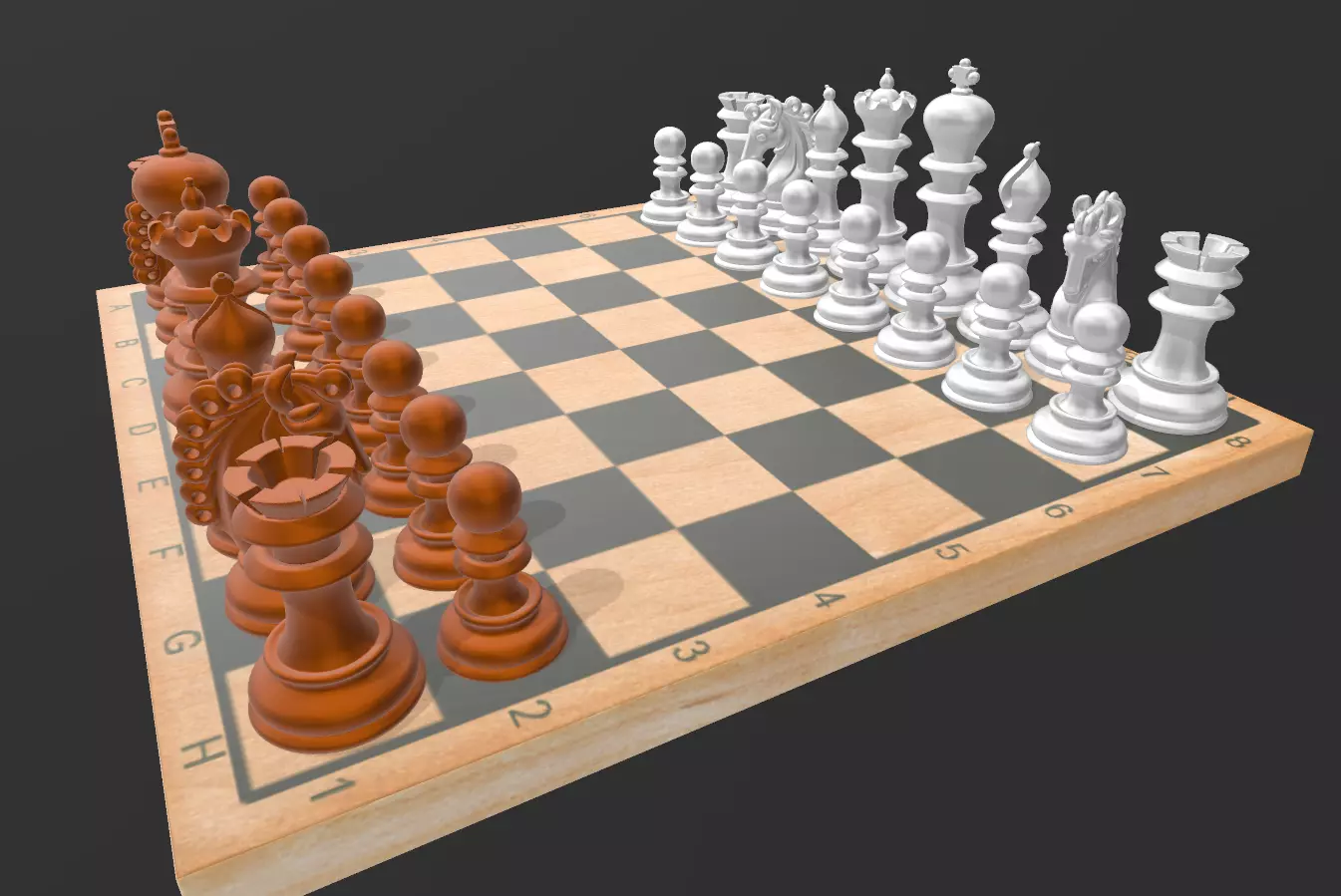 AJEDREZ DE COLECCION TRADICIONAL CLASICO 3D print model_0