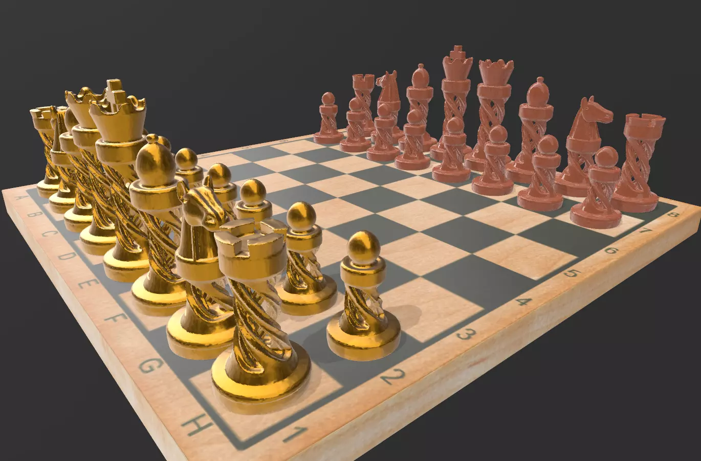 AJEDREZ ESPIRAL 3D print model_1