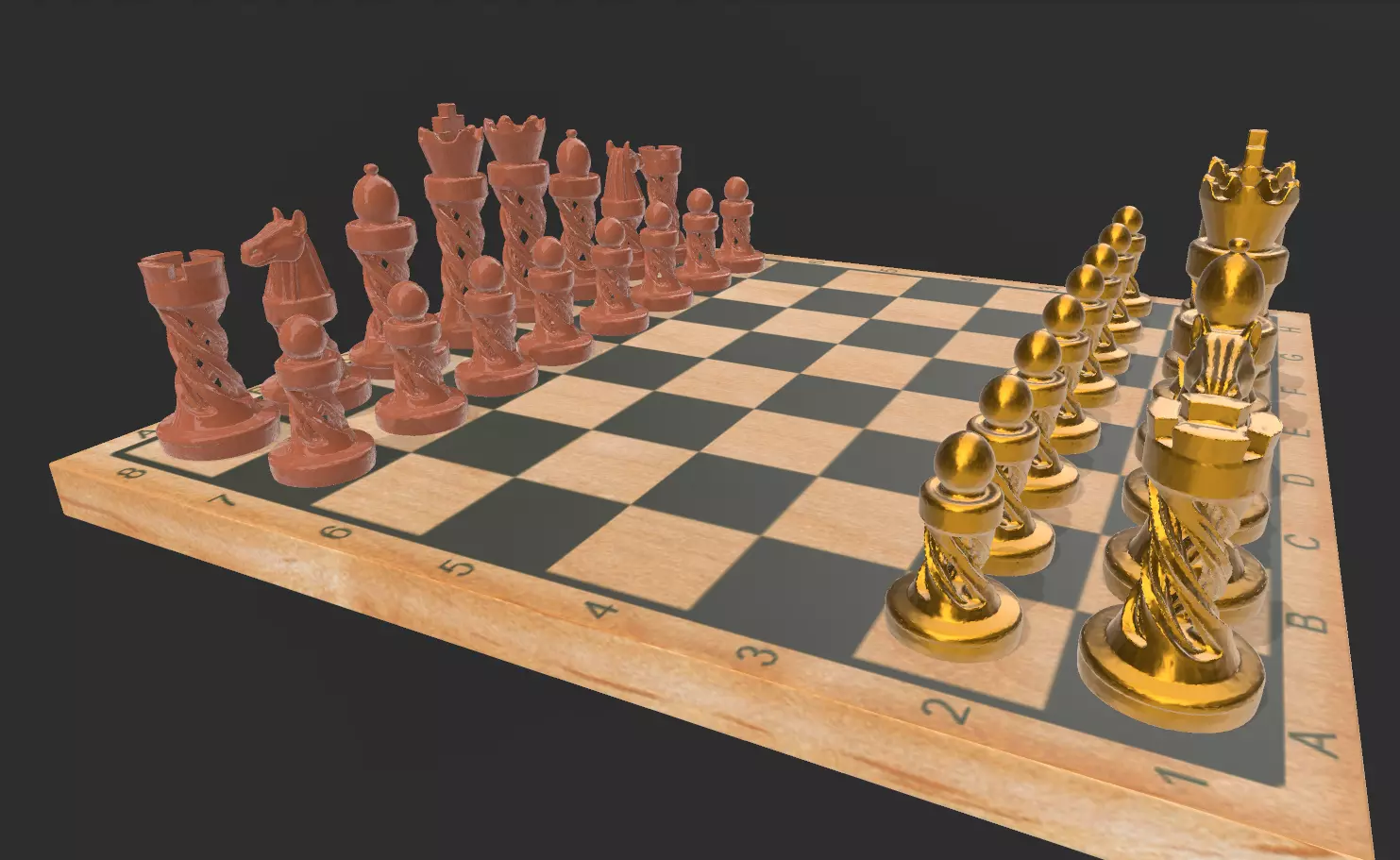 AJEDREZ ESPIRAL 3D print model_0