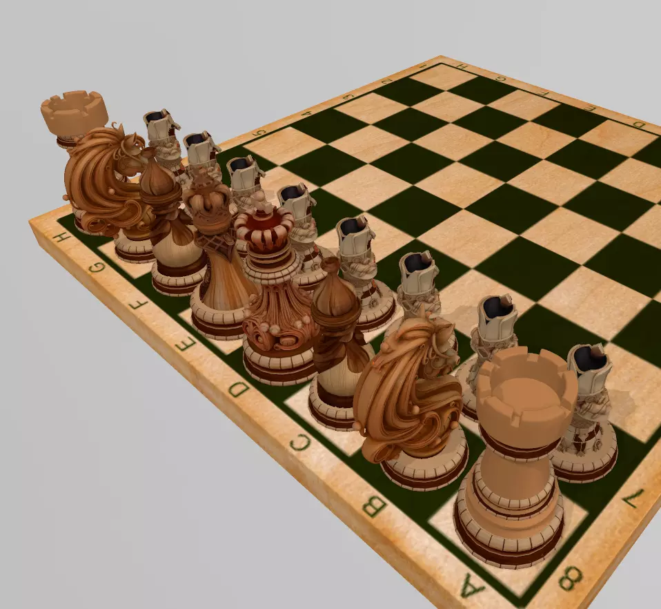 AJEDREZ SUPERLUJO 3D print model_2