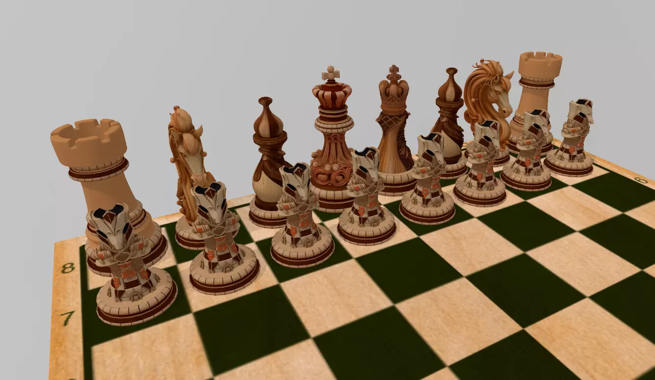 AJEDREZ SUPERLUJO 3D print model_0