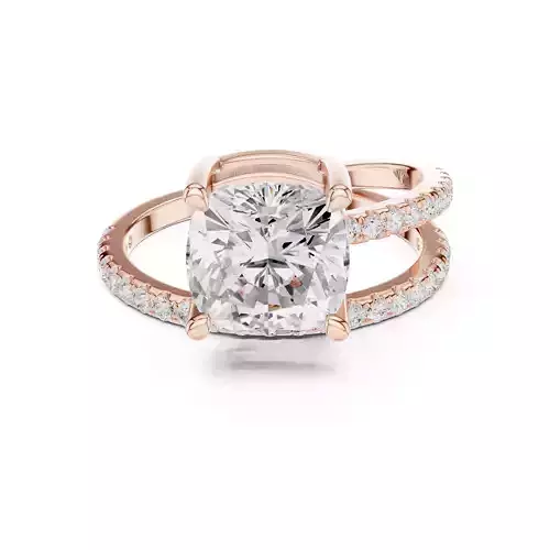 Cushion Cut Diamond Engagement Wedding Ring 3DM STL Video