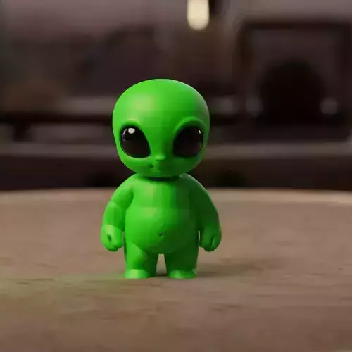 Flexi Chibi Alien CUTE KEYCHAIN STL
