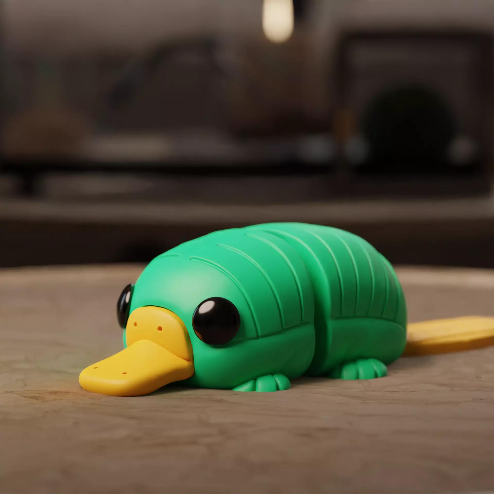 Flexi Chibi Platypus KEYCHAIN STL 3D print model_1