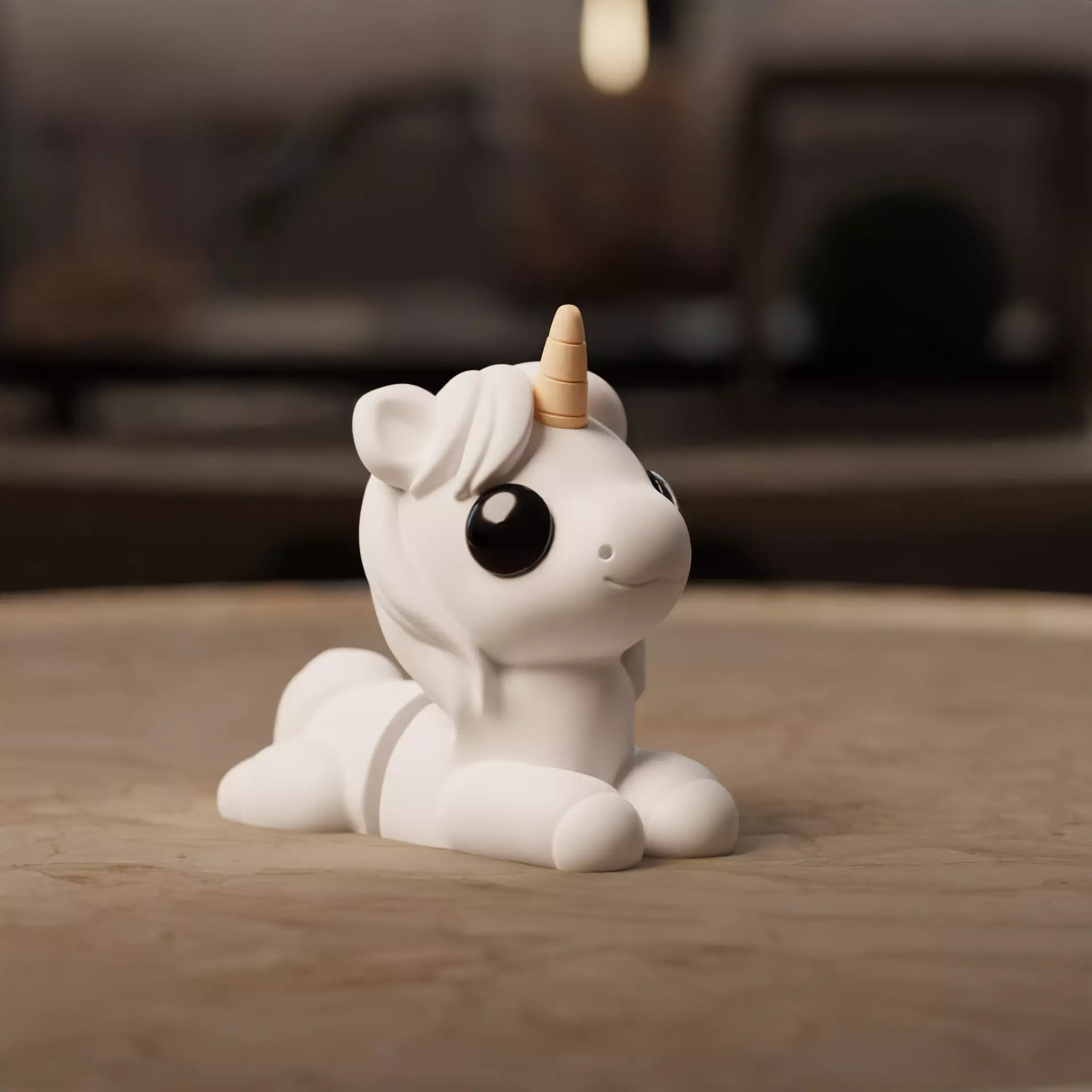 Flexi Chibi Unicorn KEYCHAIN STL 3D print model