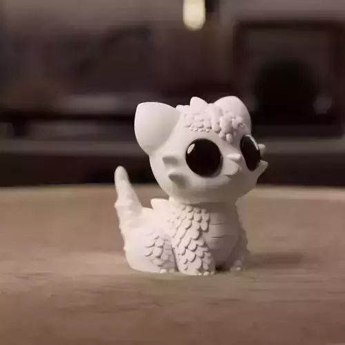 Chibi Cat Dragon Hybrid KEYCHAIN STL