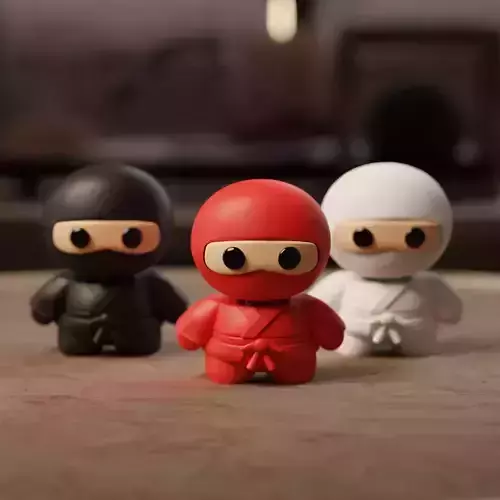 Flexi Chibi Ninja KEYCHAIN STL
