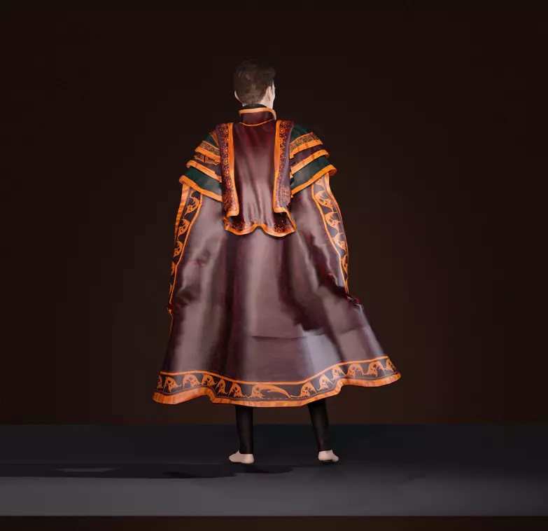 Vampire Lord  Dark Fantasy Male Character Low-poly 3D model_5