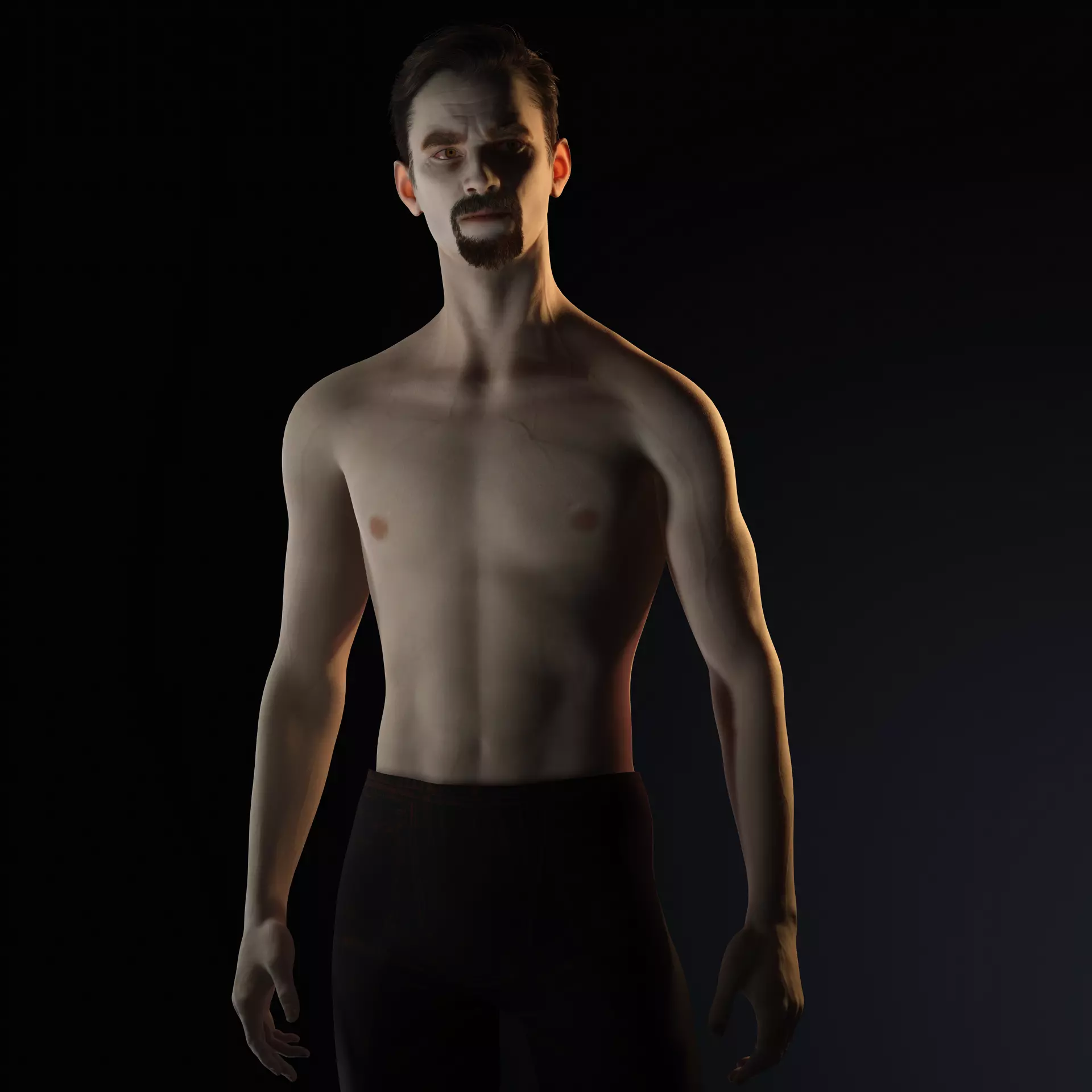 Vampire Lord  Dark Fantasy Male Character Low-poly 3D model_1