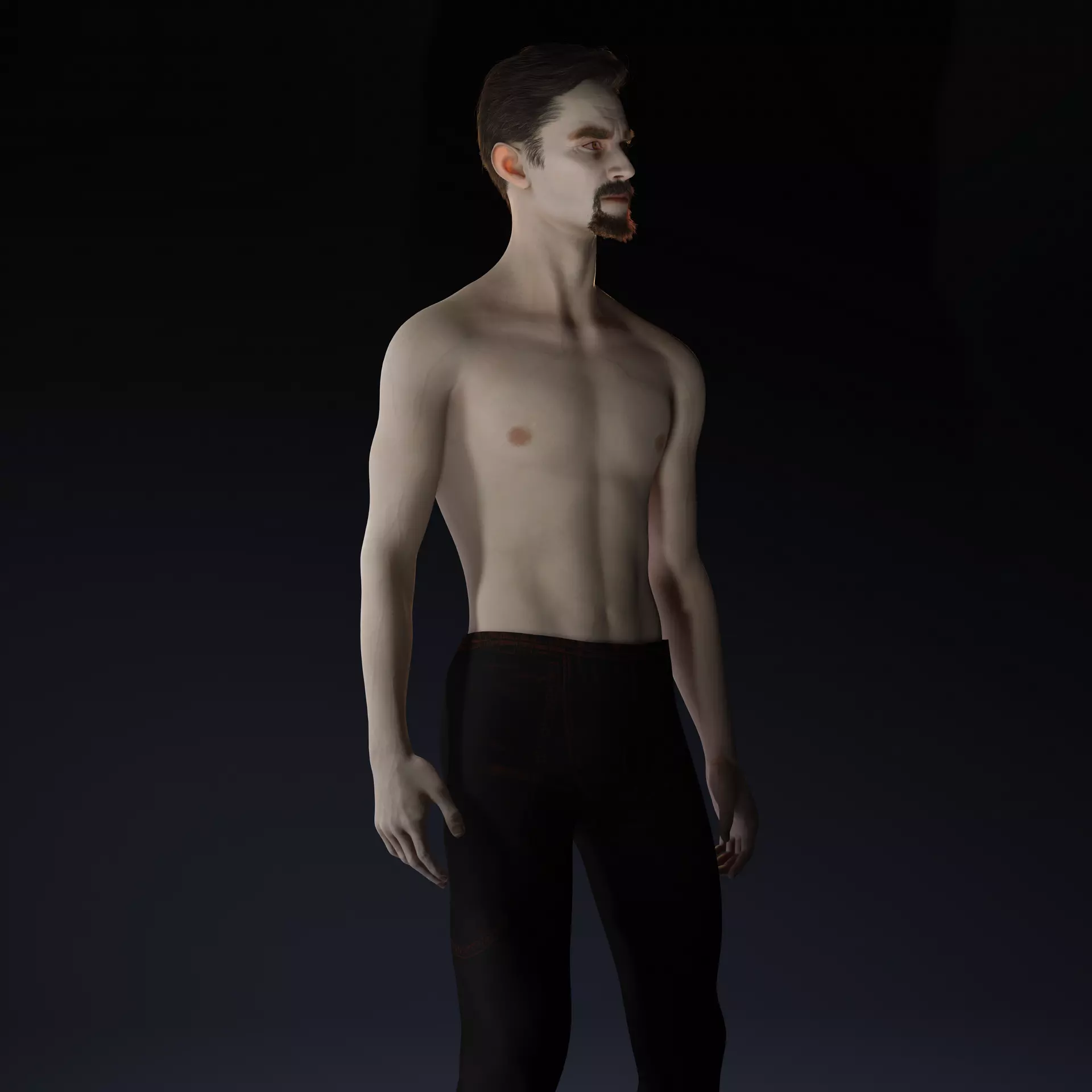 Vampire Lord  Dark Fantasy Male Character Low-poly 3D model_16