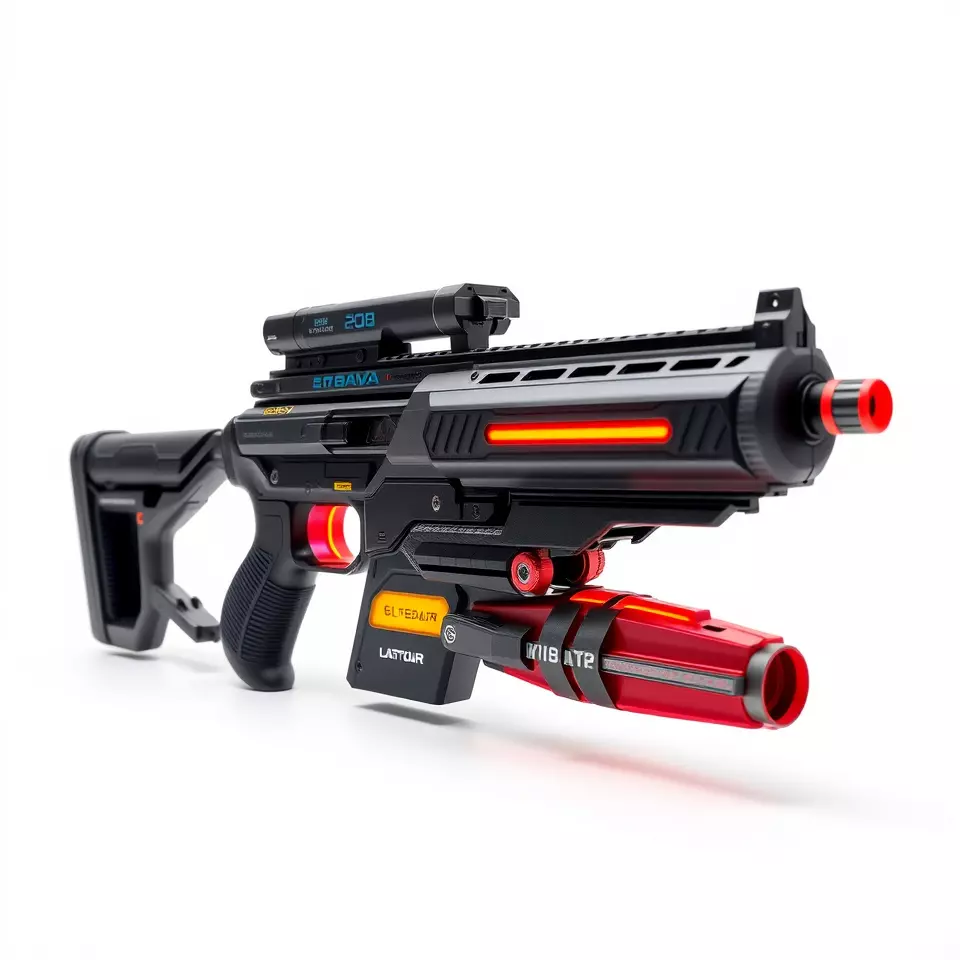Futuristic Plasma Rifle model pack Low-poly 3D model_3