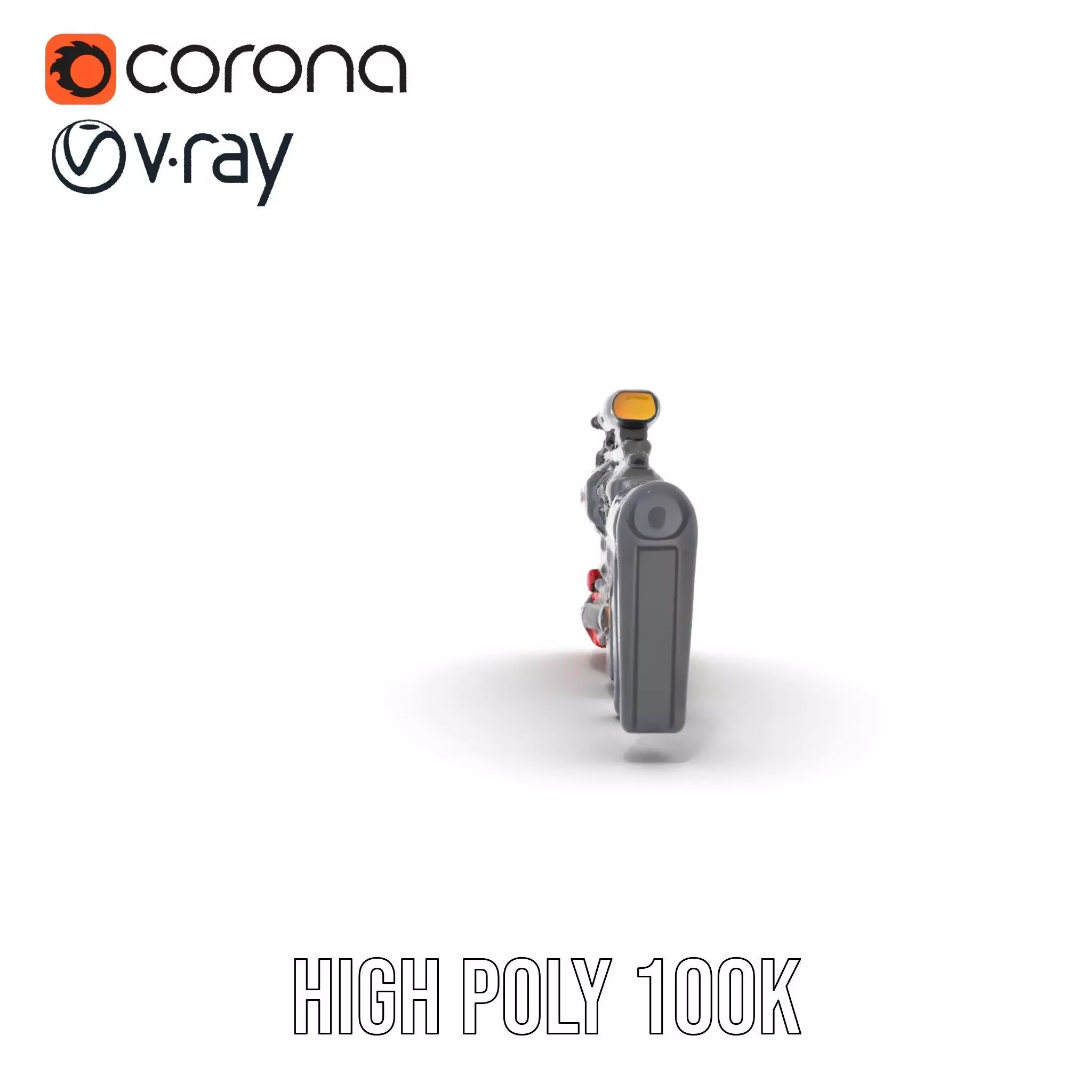 Futuristic Plasma Rifle model pack Low-poly 3D model_26