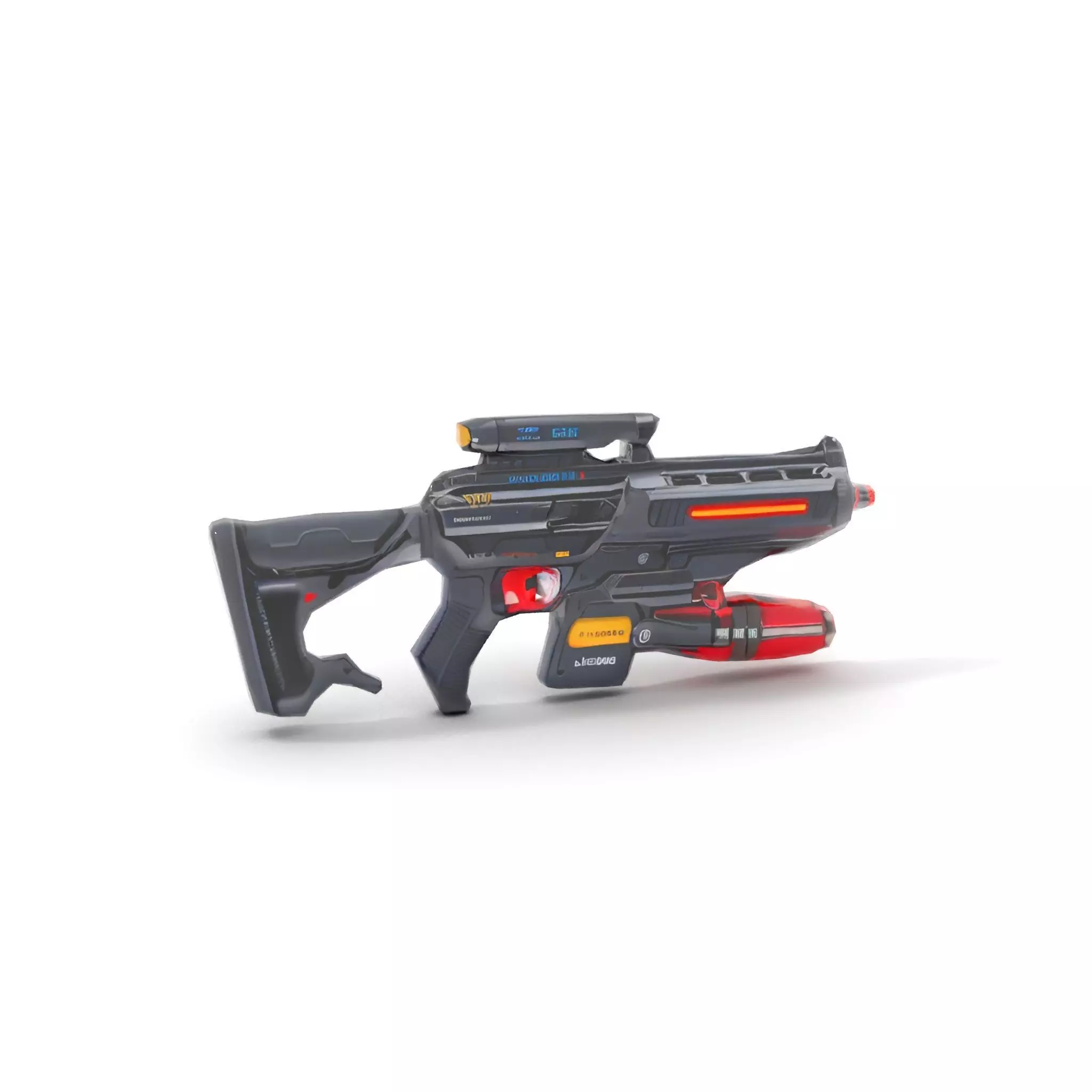Futuristic Plasma Rifle model pack Low-poly 3D model_10