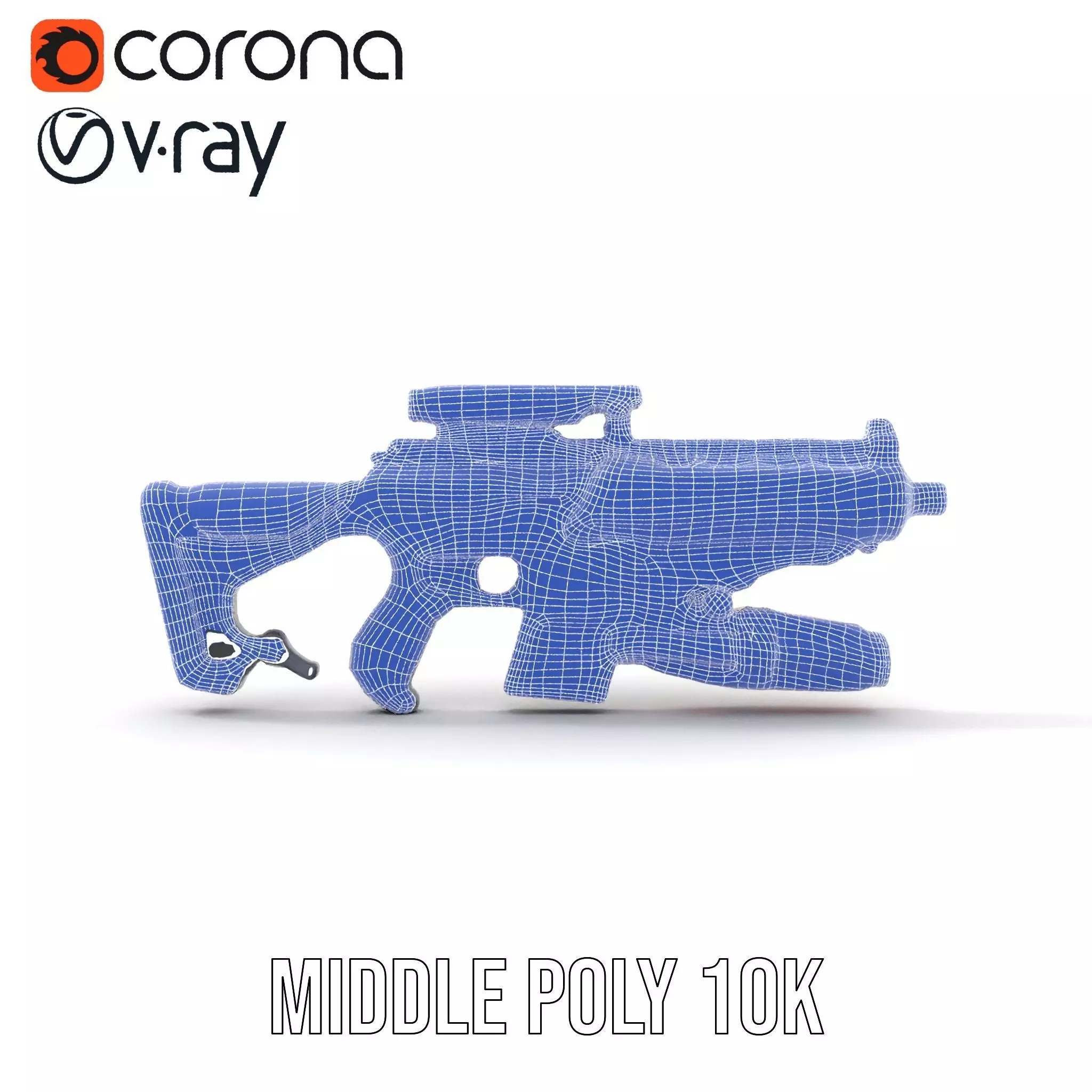 Futuristic Plasma Rifle model pack Low-poly 3D model_30