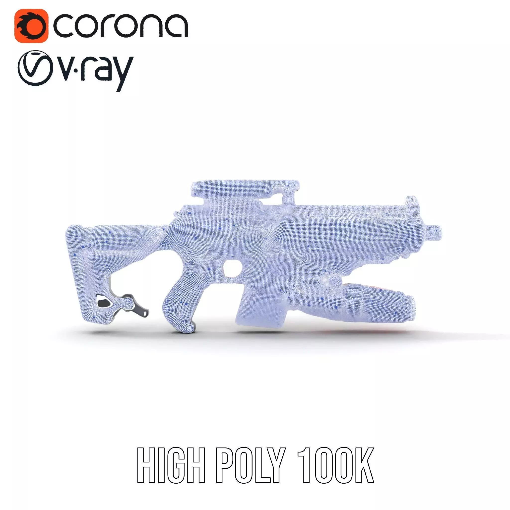 Futuristic Plasma Rifle model pack Low-poly 3D model_35