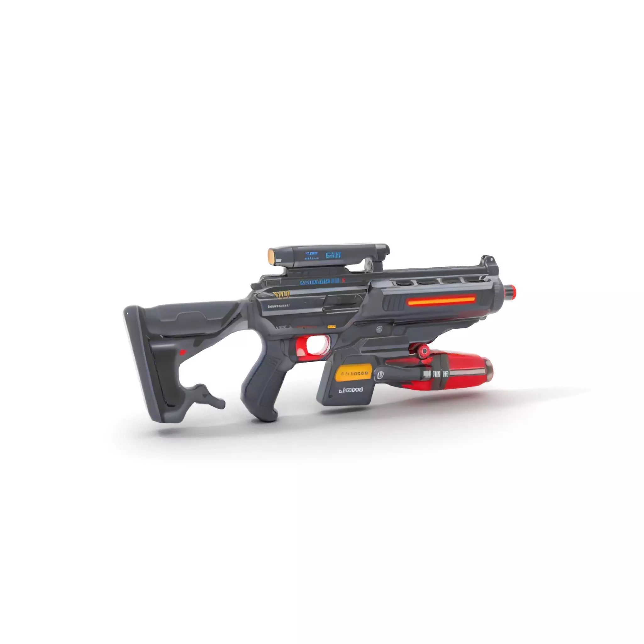 Futuristic Plasma Rifle model pack Low-poly 3D model_12