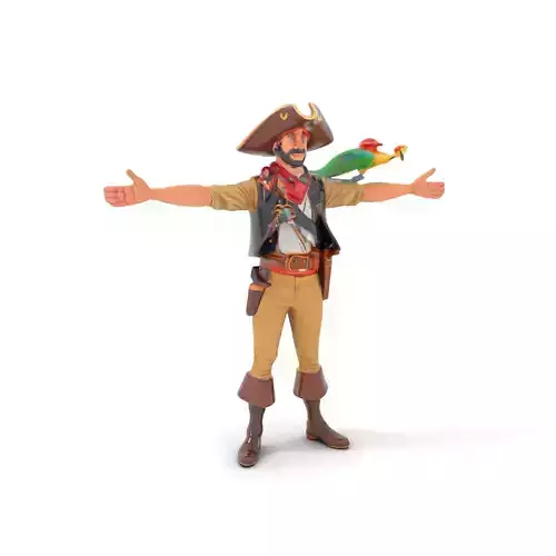 Colorful Pirate Character model pack Low-poly 3D model