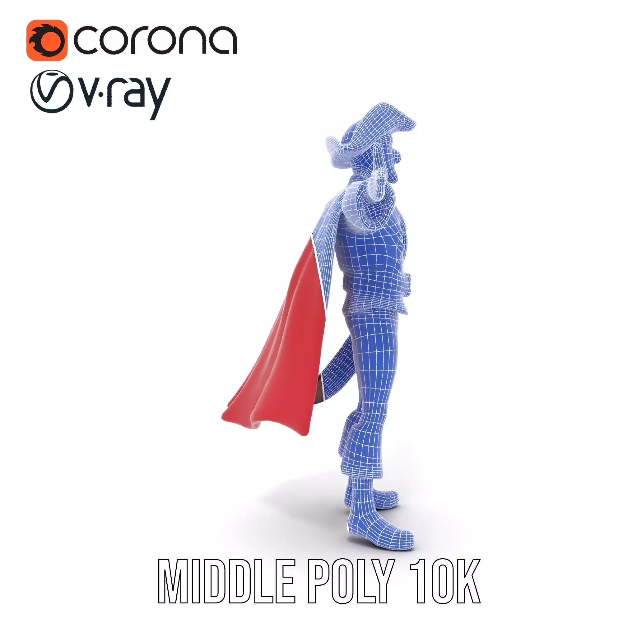 Charming Pirate Captain model pack Low-poly 3D model_29