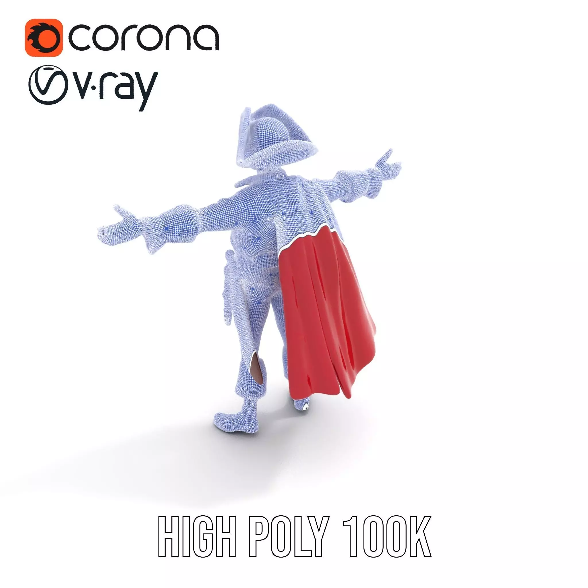 Charming Pirate Captain model pack Low-poly 3D model_11